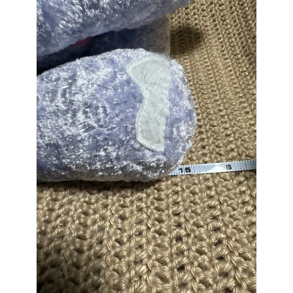 Blue Plush Elephant Stuffed Toy Soft Cuddly Button Eyes 15" Long - Picture 6 of 6